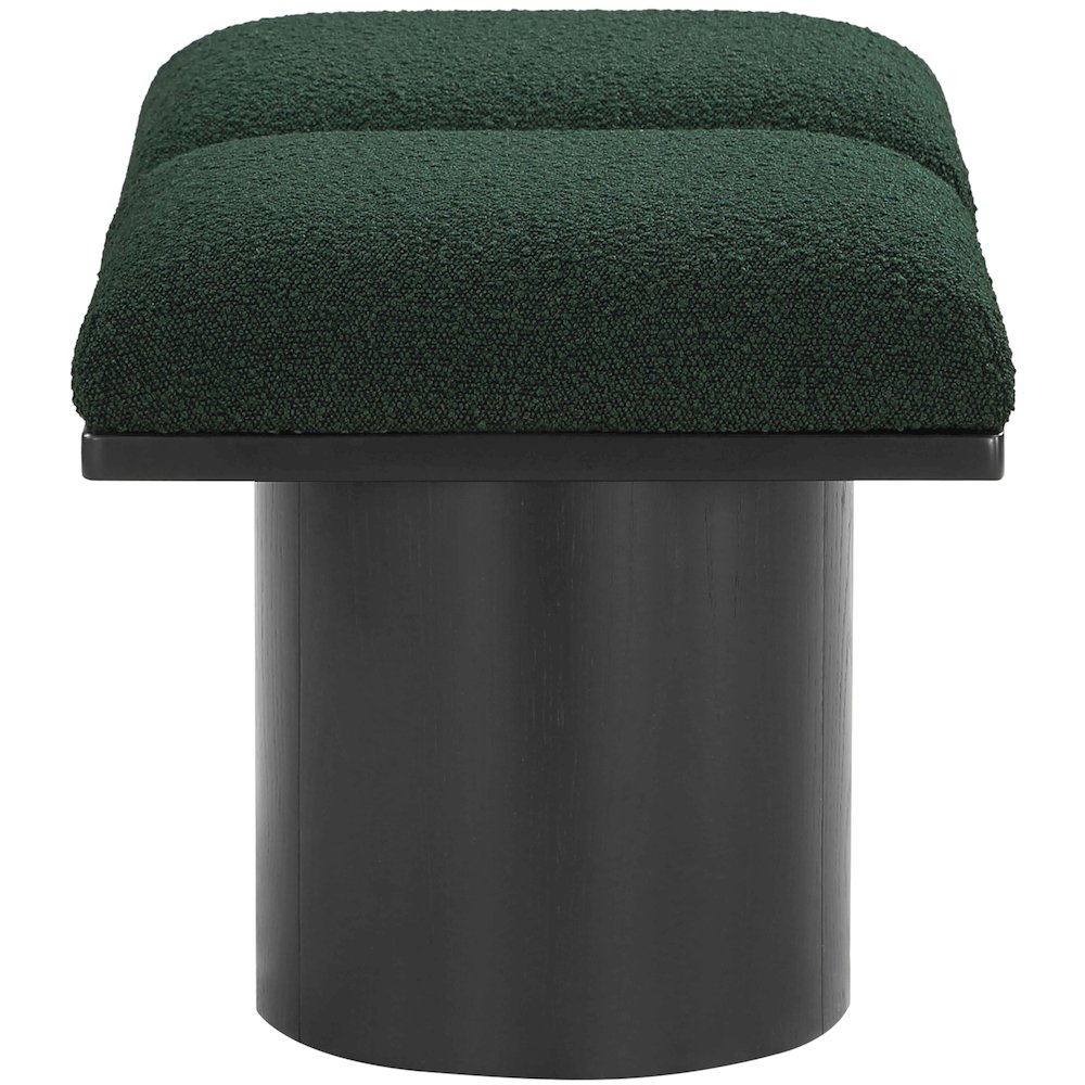 Pavilion Green Boucle Fabric Bench. Picture 4