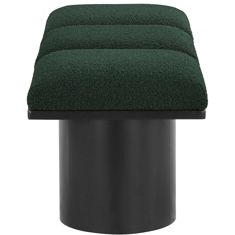 Pavilion Green Boucle Fabric Bench. Picture 3