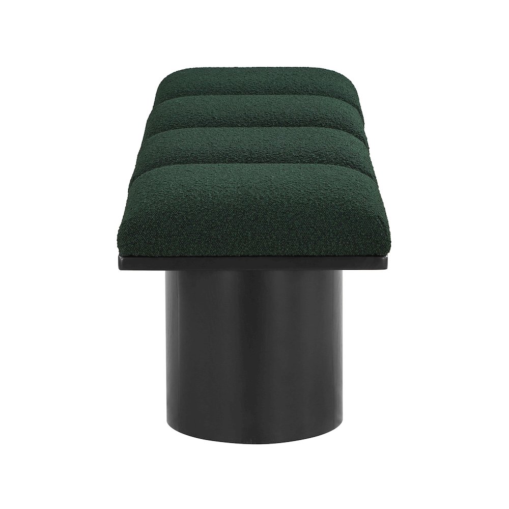 Pavilion Green Boucle Fabric Bench. Picture 3