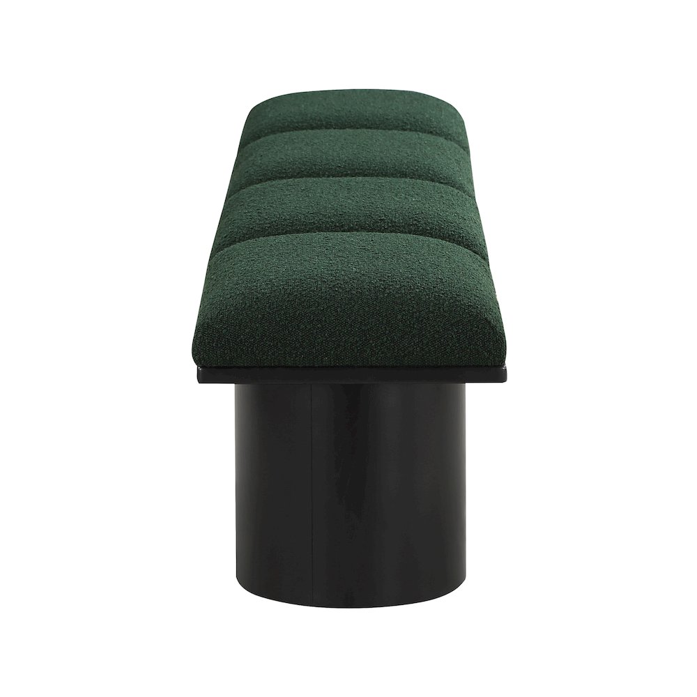 Pavilion Green Boucle Fabric Bench. Picture 3