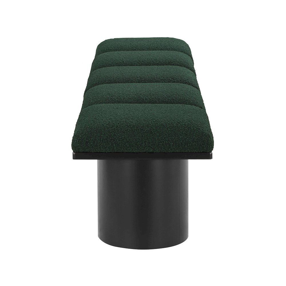 Pavilion Green Boucle Fabric Bench. Picture 3