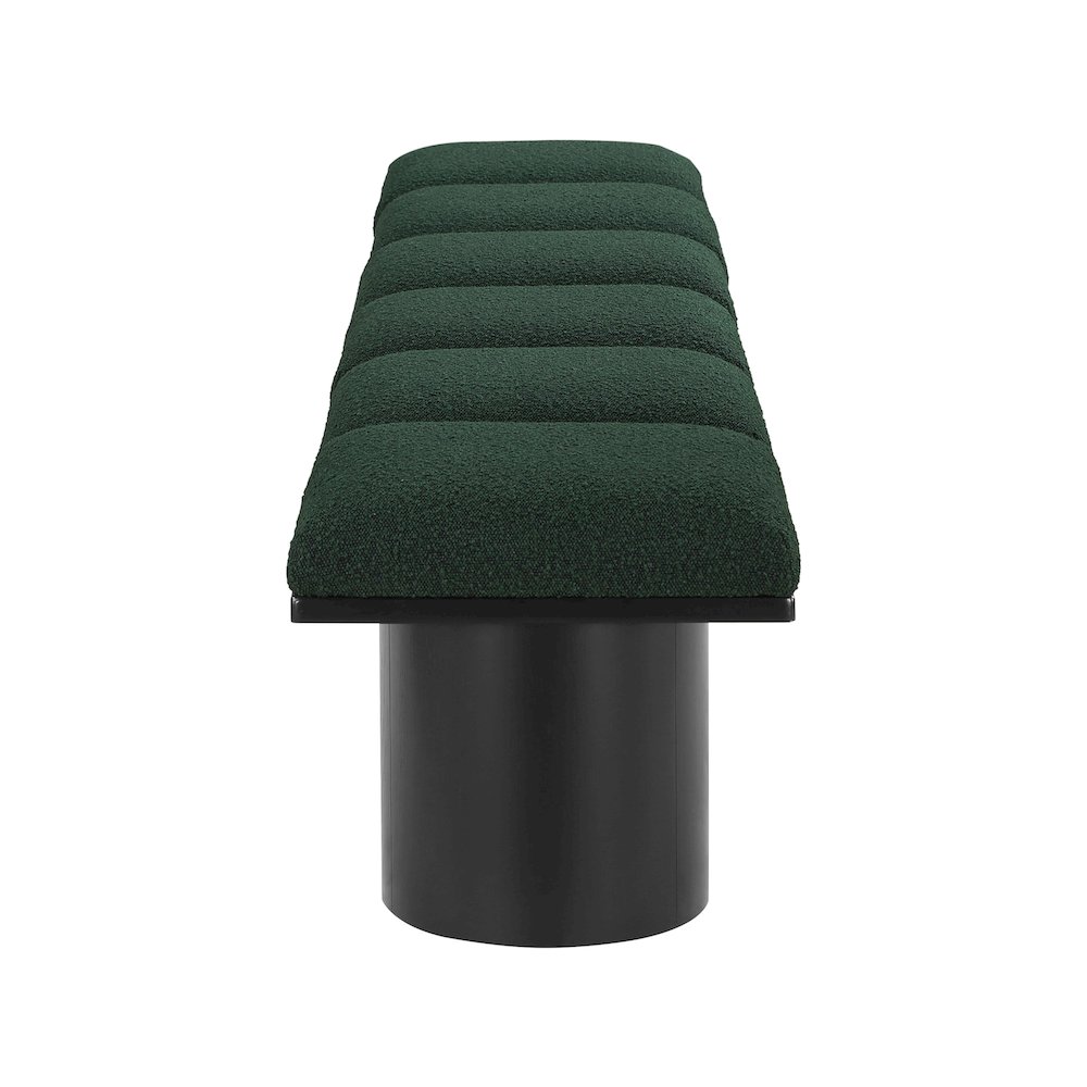 Pavilion Green Boucle Fabric Bench. Picture 3