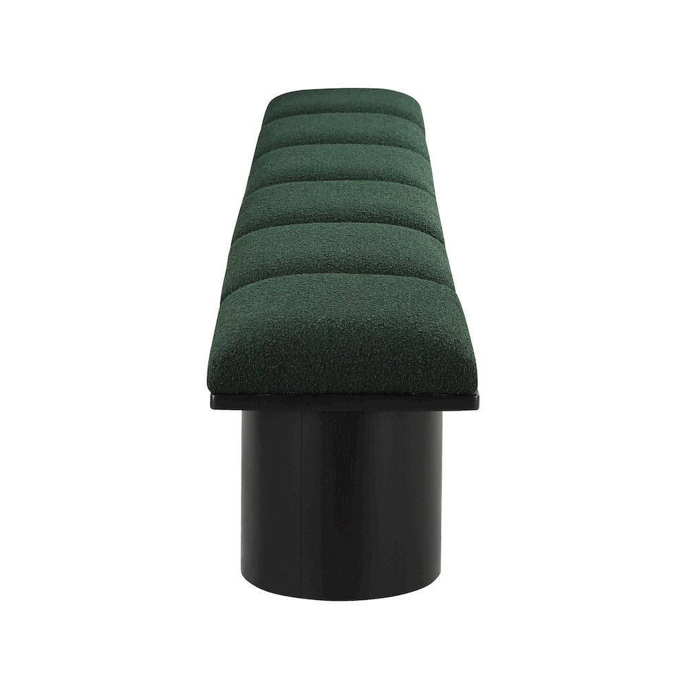 Pavilion Green Boucle Fabric Bench. Picture 3