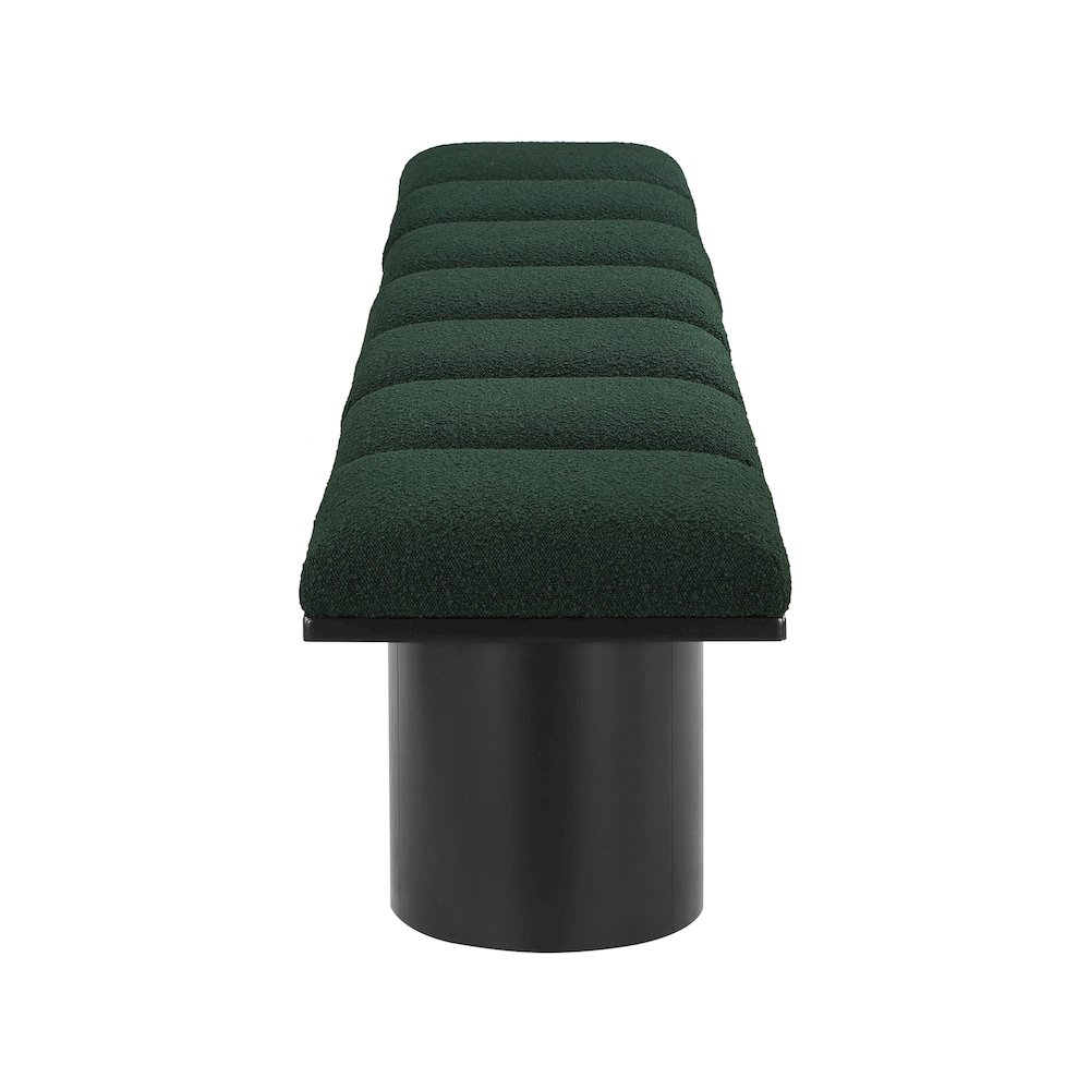 Pavilion Green Boucle Fabric Bench. Picture 3