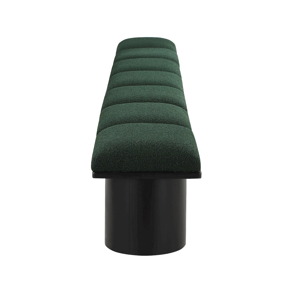 Pavilion Green Boucle Fabric Bench. Picture 3