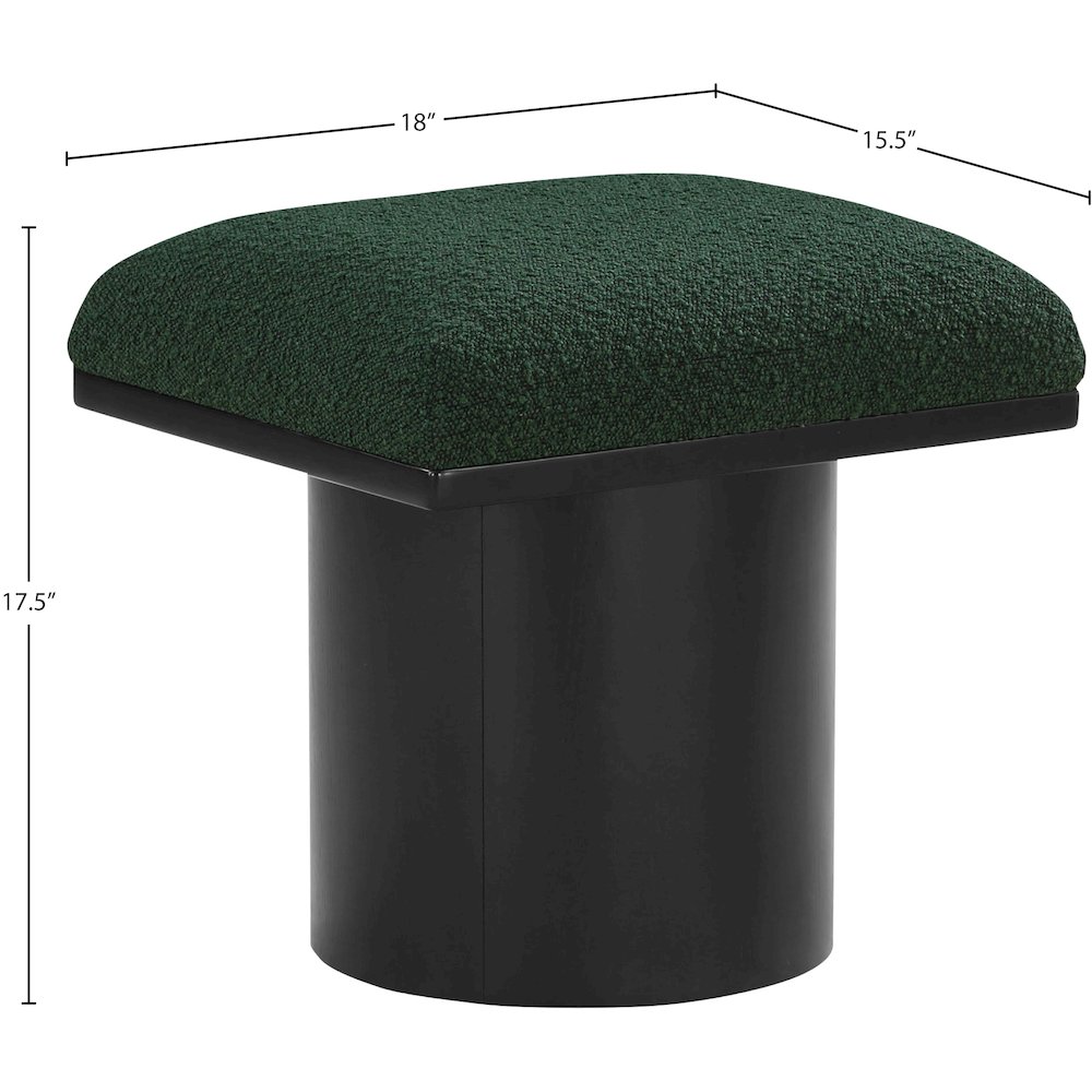 Pavilion Green Boucle Fabric Bench/Stool. Picture 6