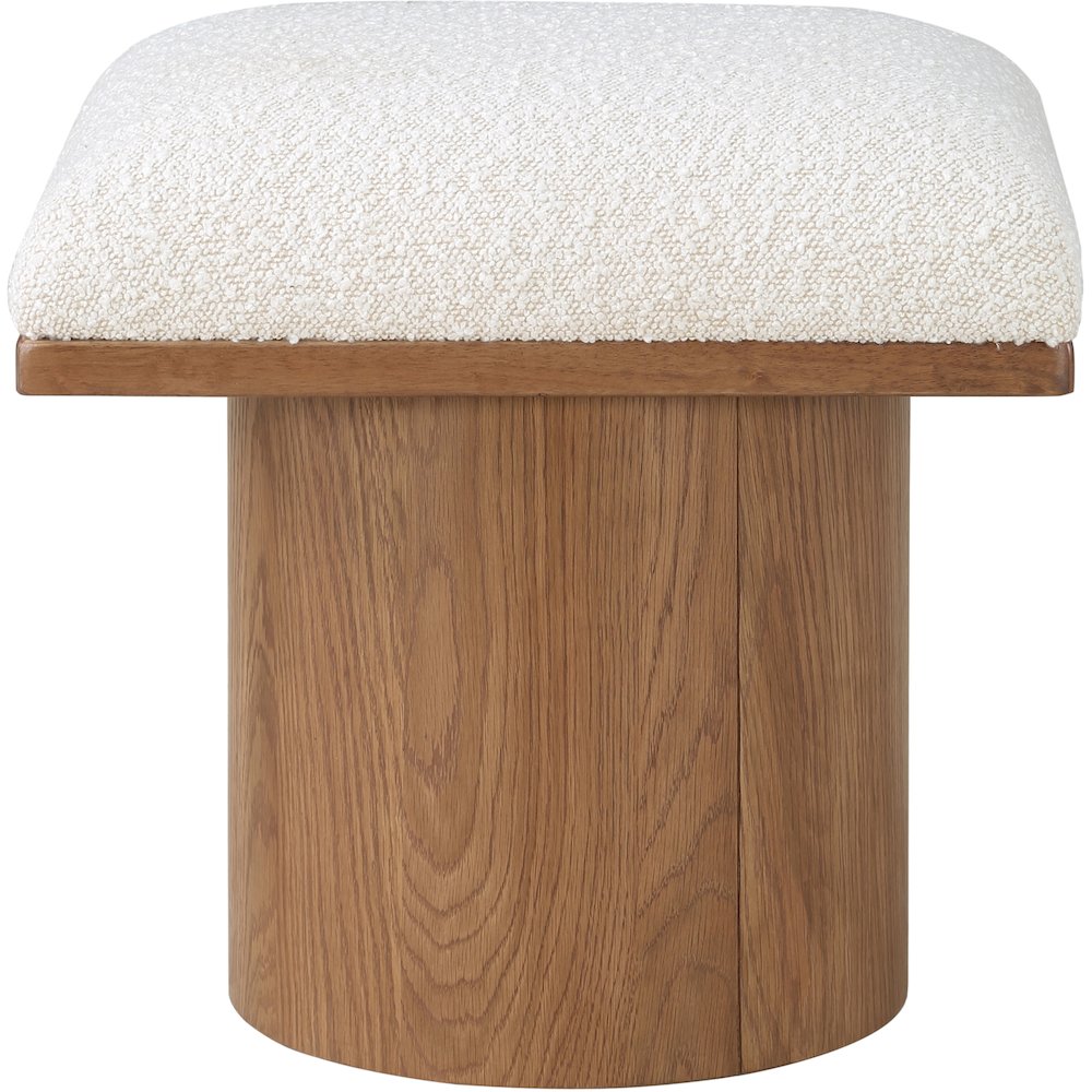 Pavilion Cream Boucle Fabric Bench/Stool. Picture 2