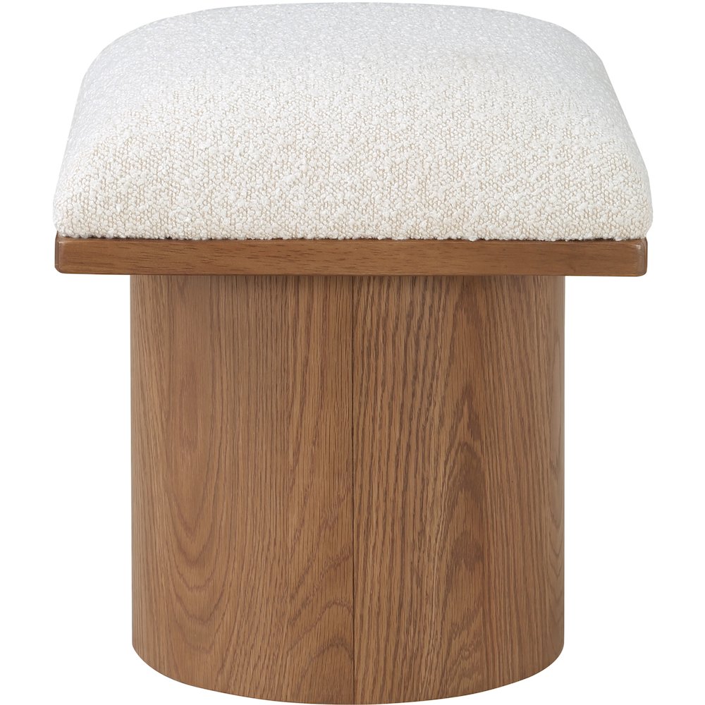 Pavilion Cream Boucle Fabric Bench/Stool. Picture 3