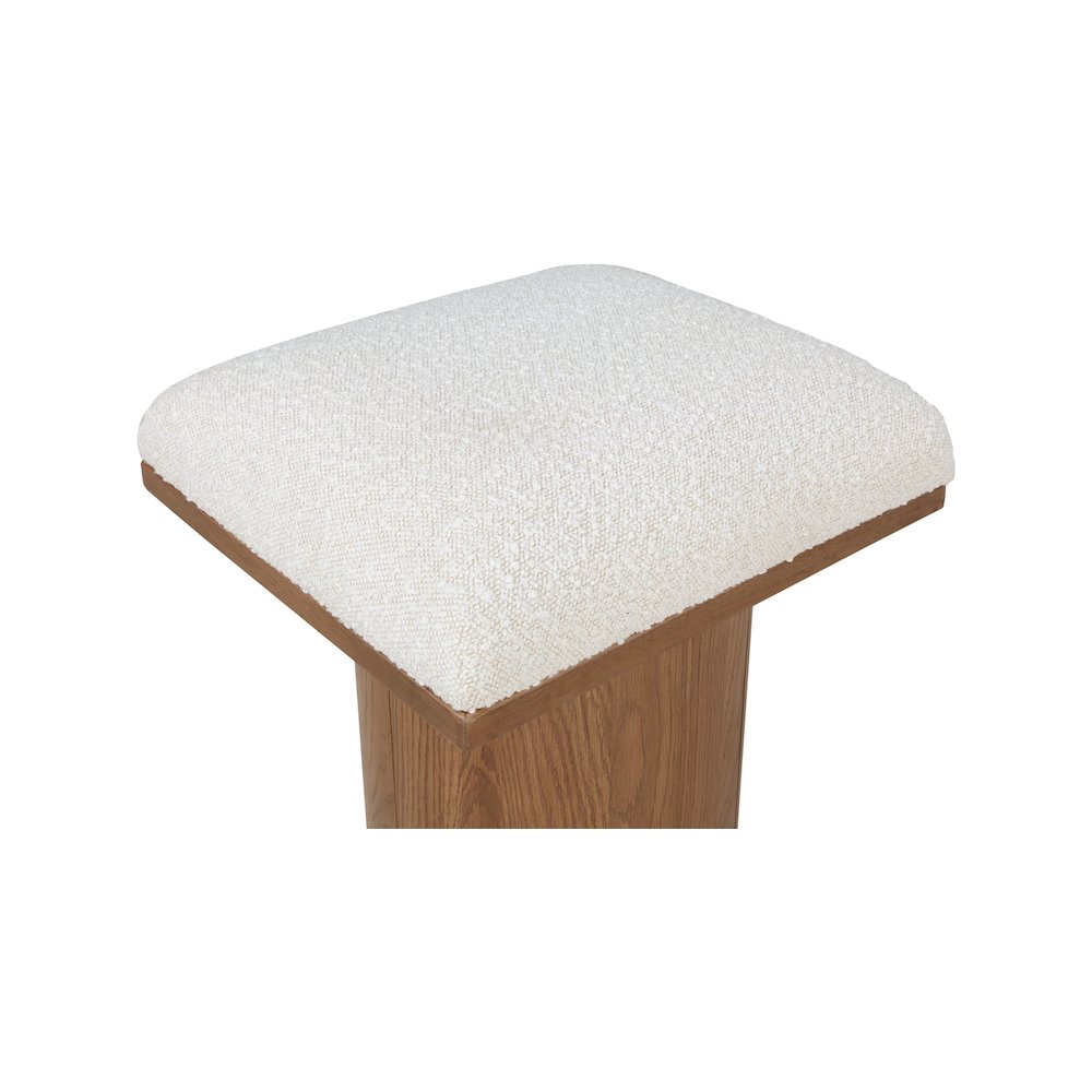 Pavilion Cream Boucle Fabric Bench/Stool. Picture 4