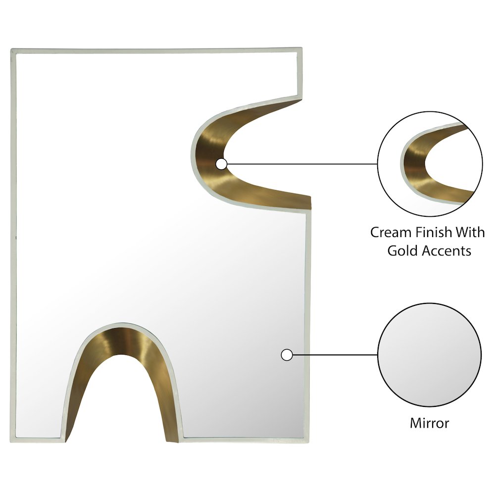 Soleil Cream Mirror. Picture 6