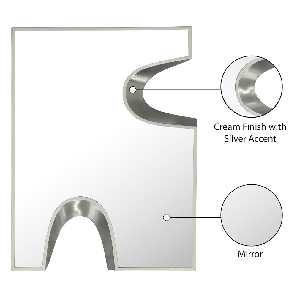 Soleil Cream Mirror. Picture 6