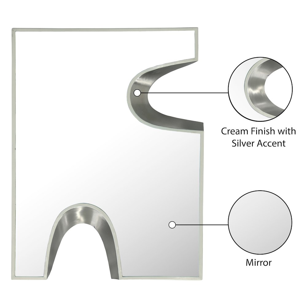 Soleil Cream Mirror. Picture 6