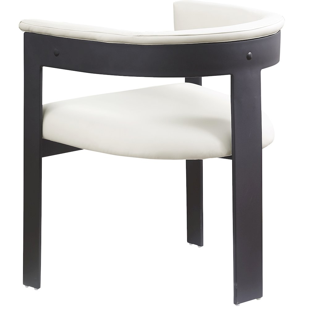 Romeo Cream Vegan Leather Dining Chair, Set of 2. Picture 5