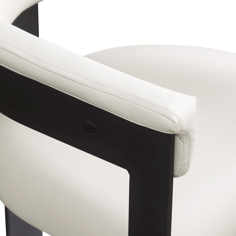 Romeo Cream Vegan Leather Dining Chair, Set of 2. Picture 6
