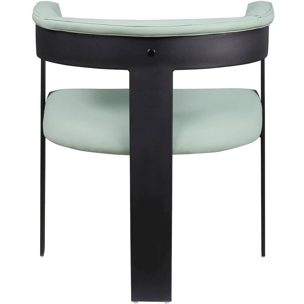Romeo Mint Green Vegan Leather Dining Chair, Set of 2. Picture 2