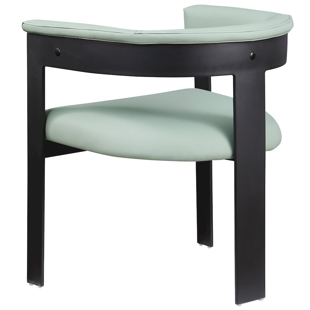 Romeo Mint Green Vegan Leather Dining Chair, Set of 2. Picture 5
