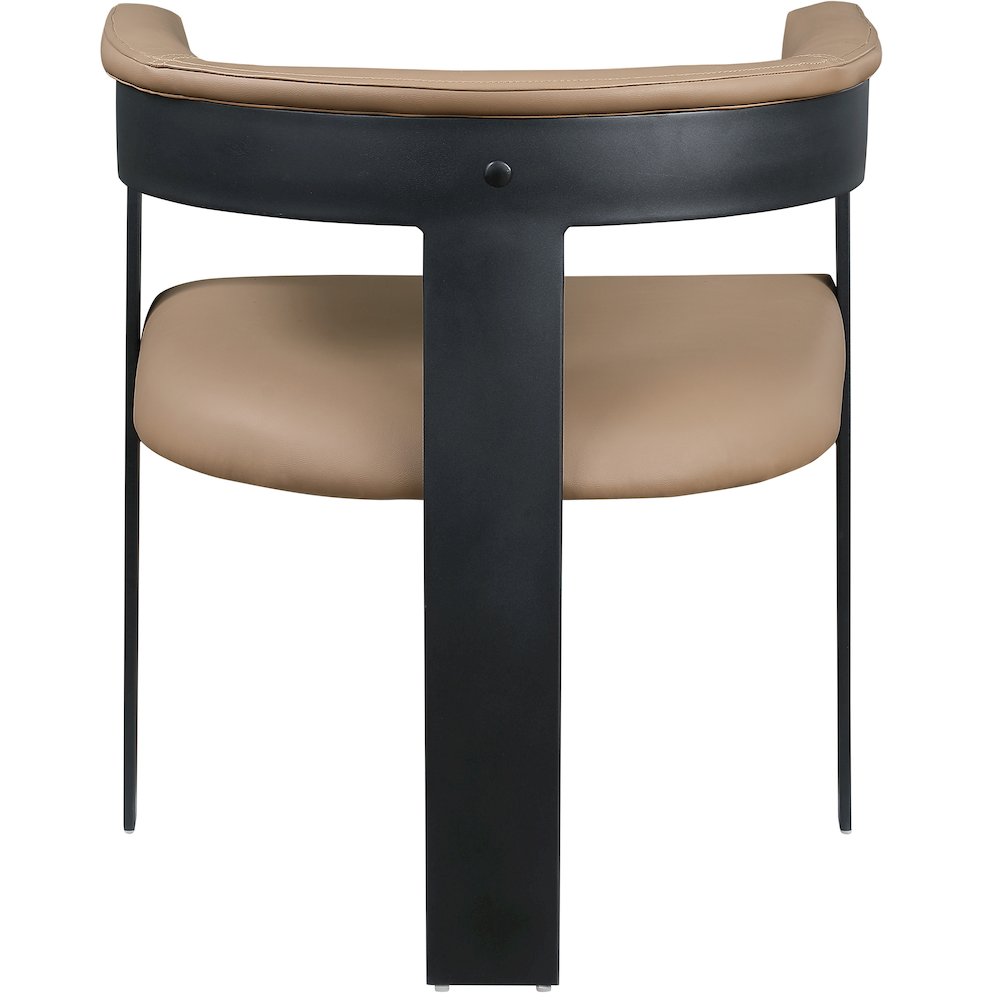 Romeo Tan Vegan Leather Dining Chair, Set of 2. Picture 2