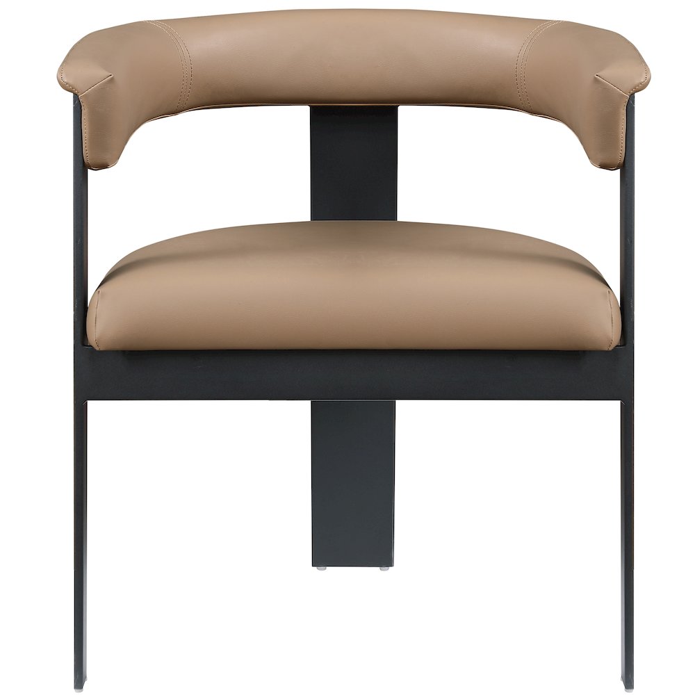 Romeo Tan Vegan Leather Dining Chair, Set of 2. Picture 3