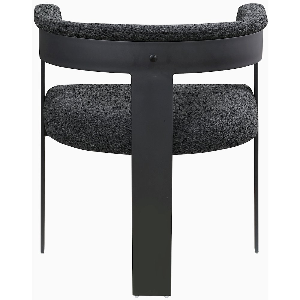 Romeo Black Boucle Fabric Dining Chair, Set of 2. Picture 2