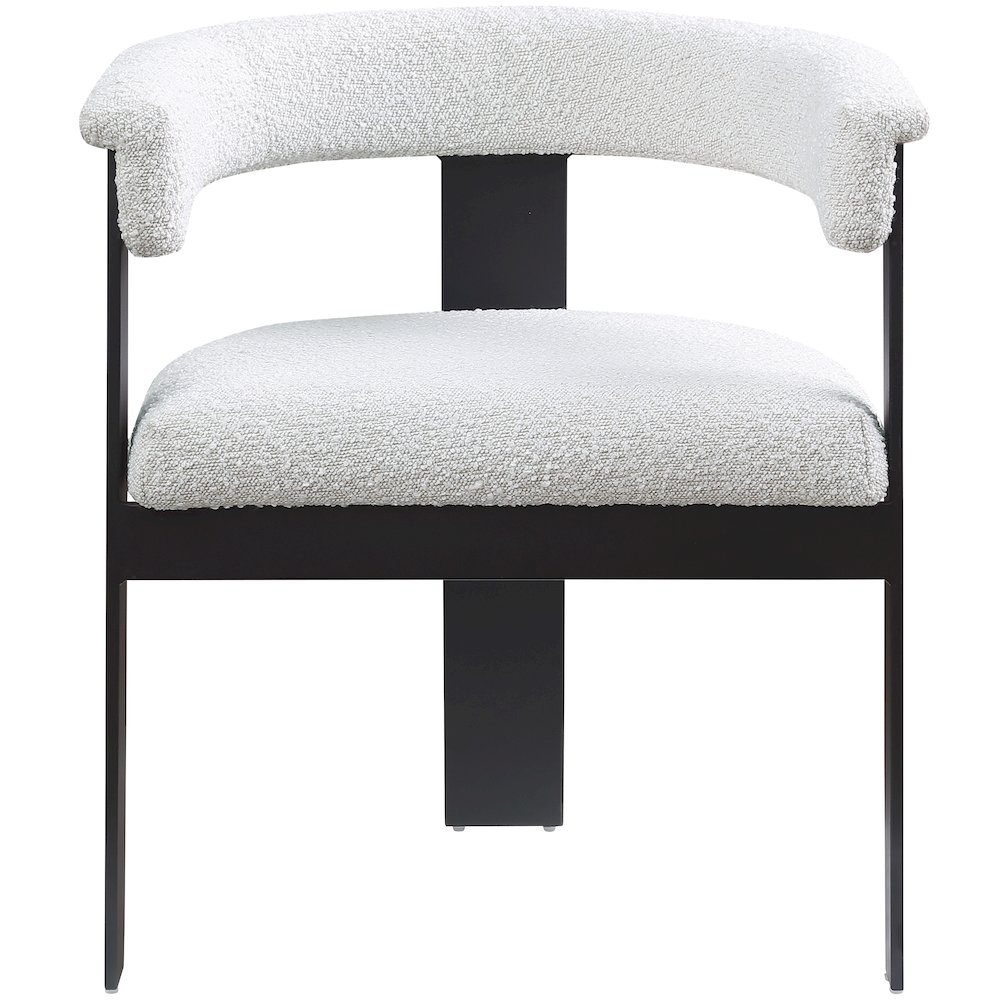 Romeo Cream Boucle Fabric Dining Chair, Set of 2. Picture 3