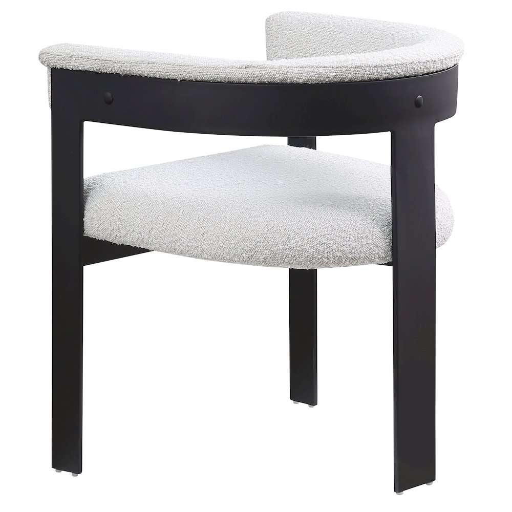 Romeo Cream Boucle Fabric Dining Chair, Set of 2. Picture 5