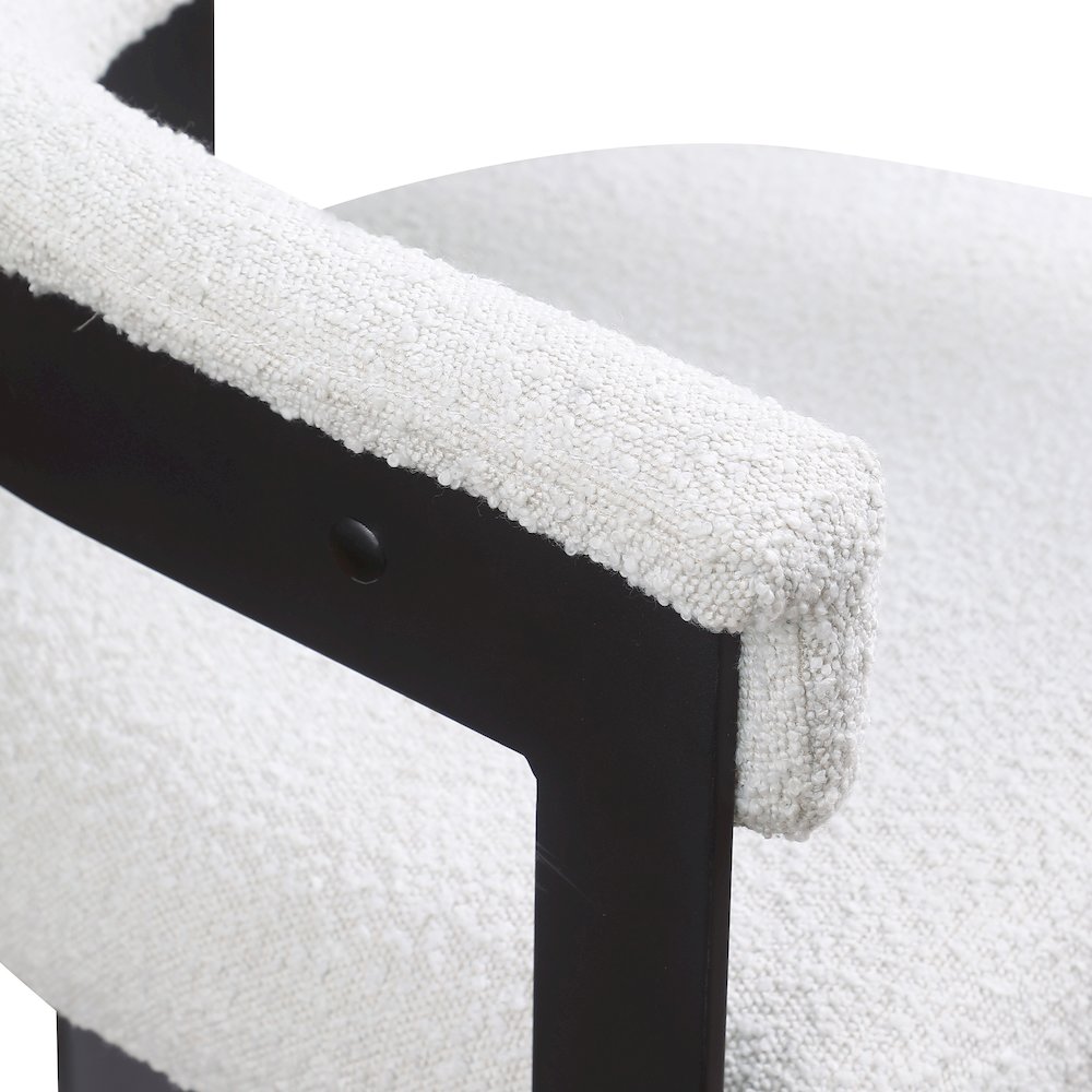 Romeo Cream Boucle Fabric Dining Chair, Set of 2. Picture 6