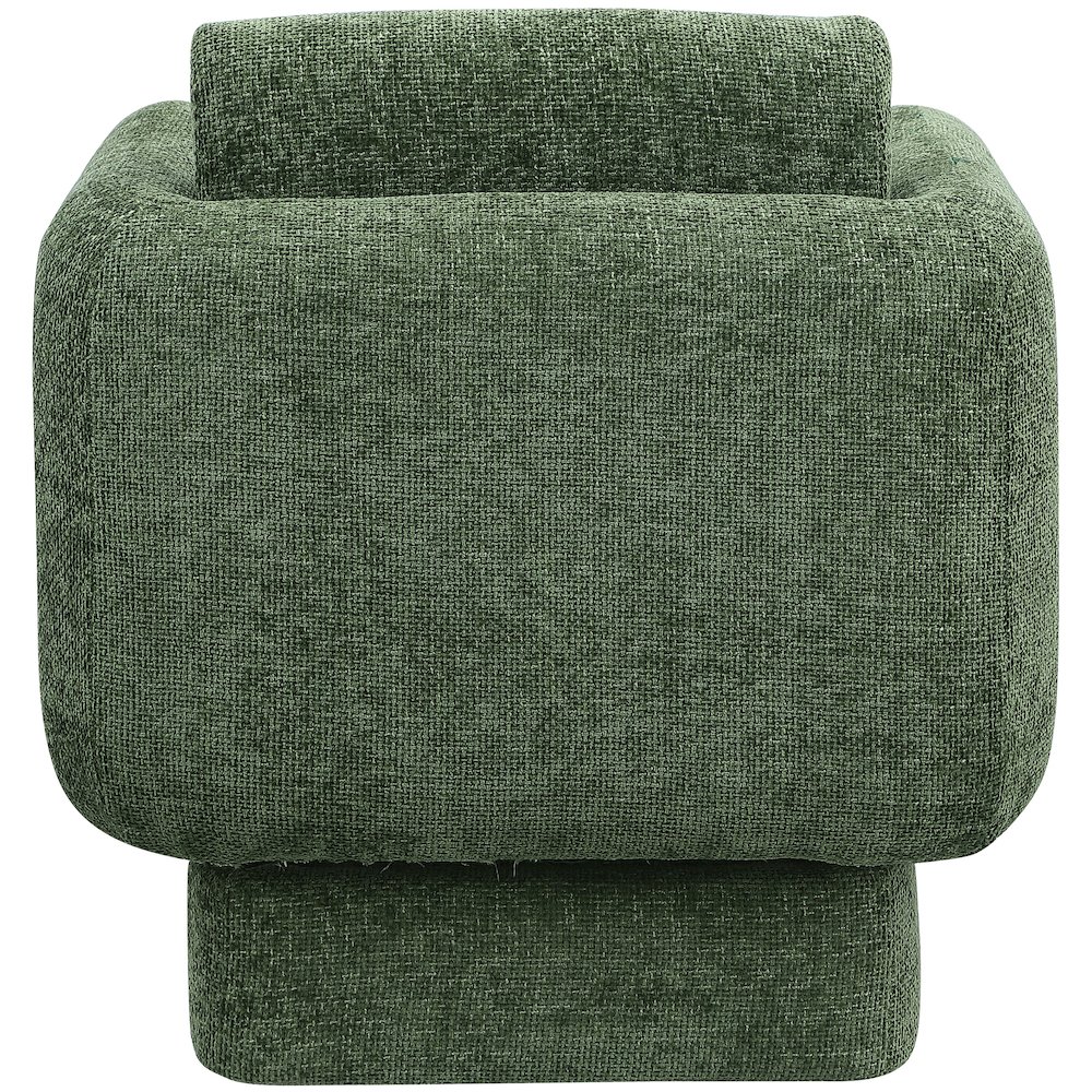 Alessandra Green Chenille Fabric Swivel Accent Chair. Picture 2