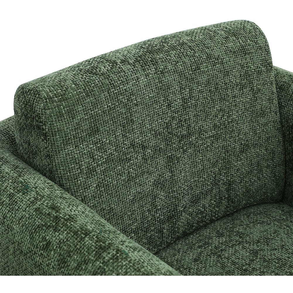 Alessandra Green Chenille Fabric Swivel Accent Chair. Picture 6