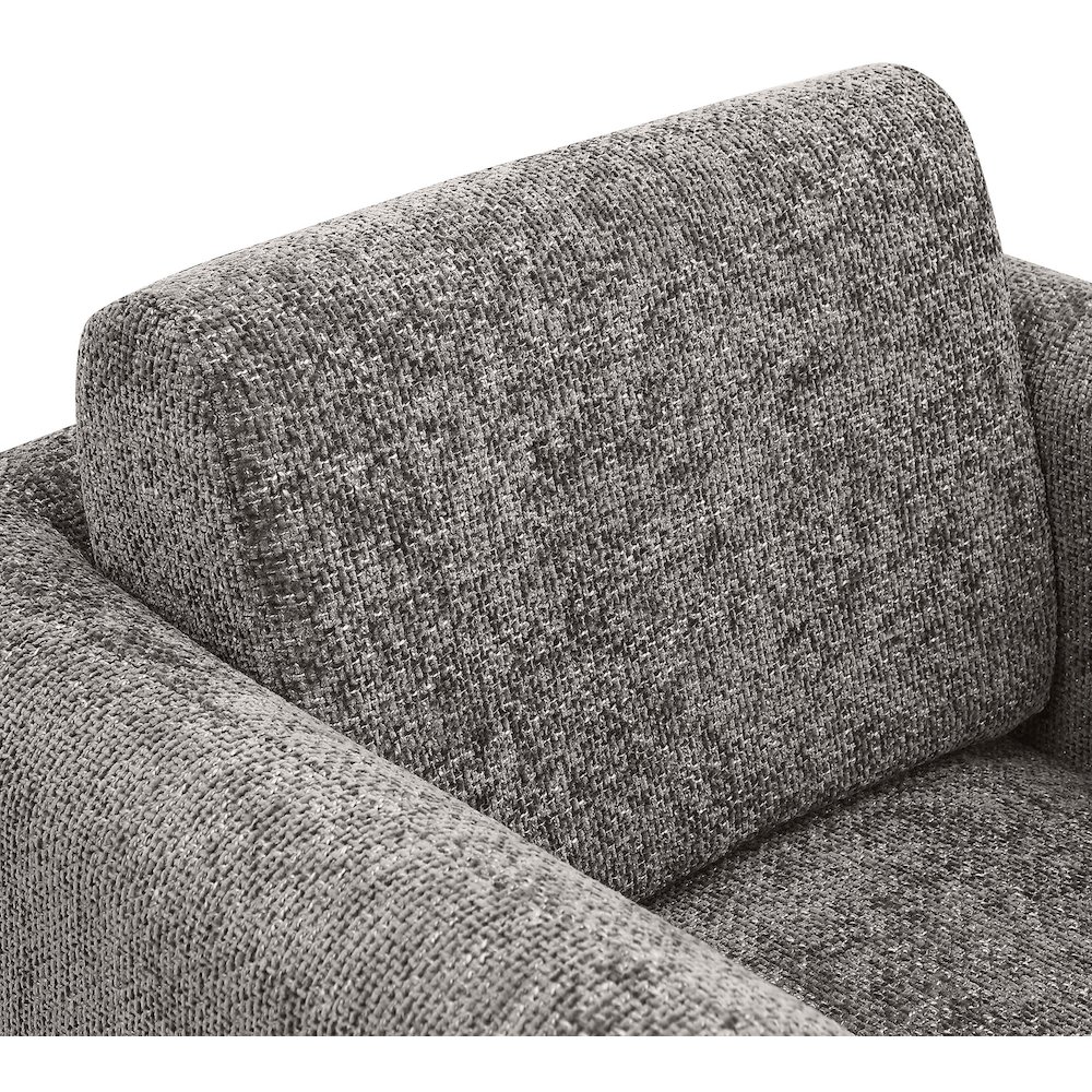 Alessandra Grey Chenille Fabric Swivel Accent Chair. Picture 6