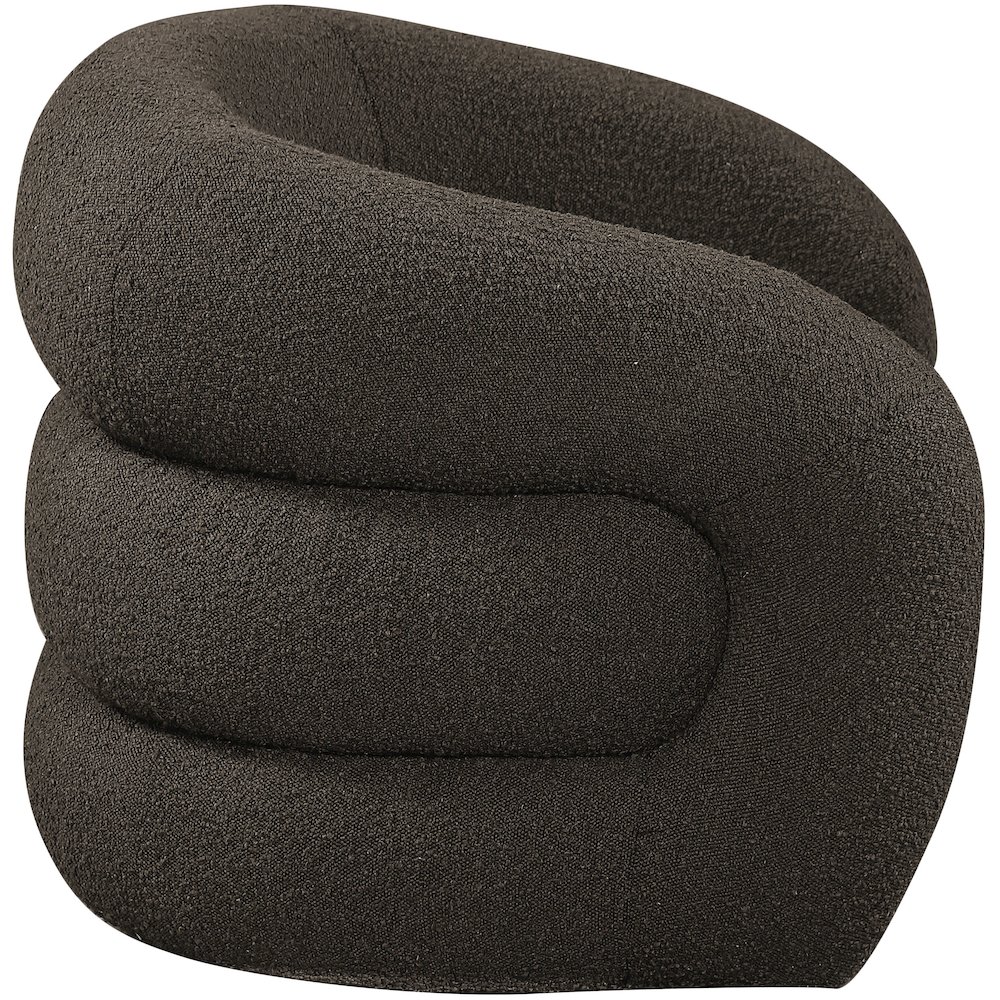 Roxbury Brown Boucle Fabric Swivel Accent Chair. Picture 5