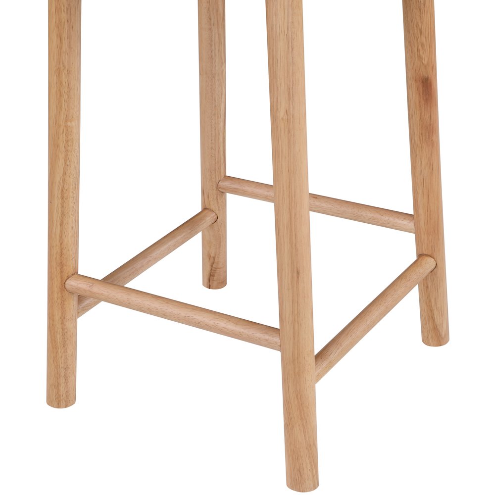 Calvin Black Vegan Leather Stool. Picture 6