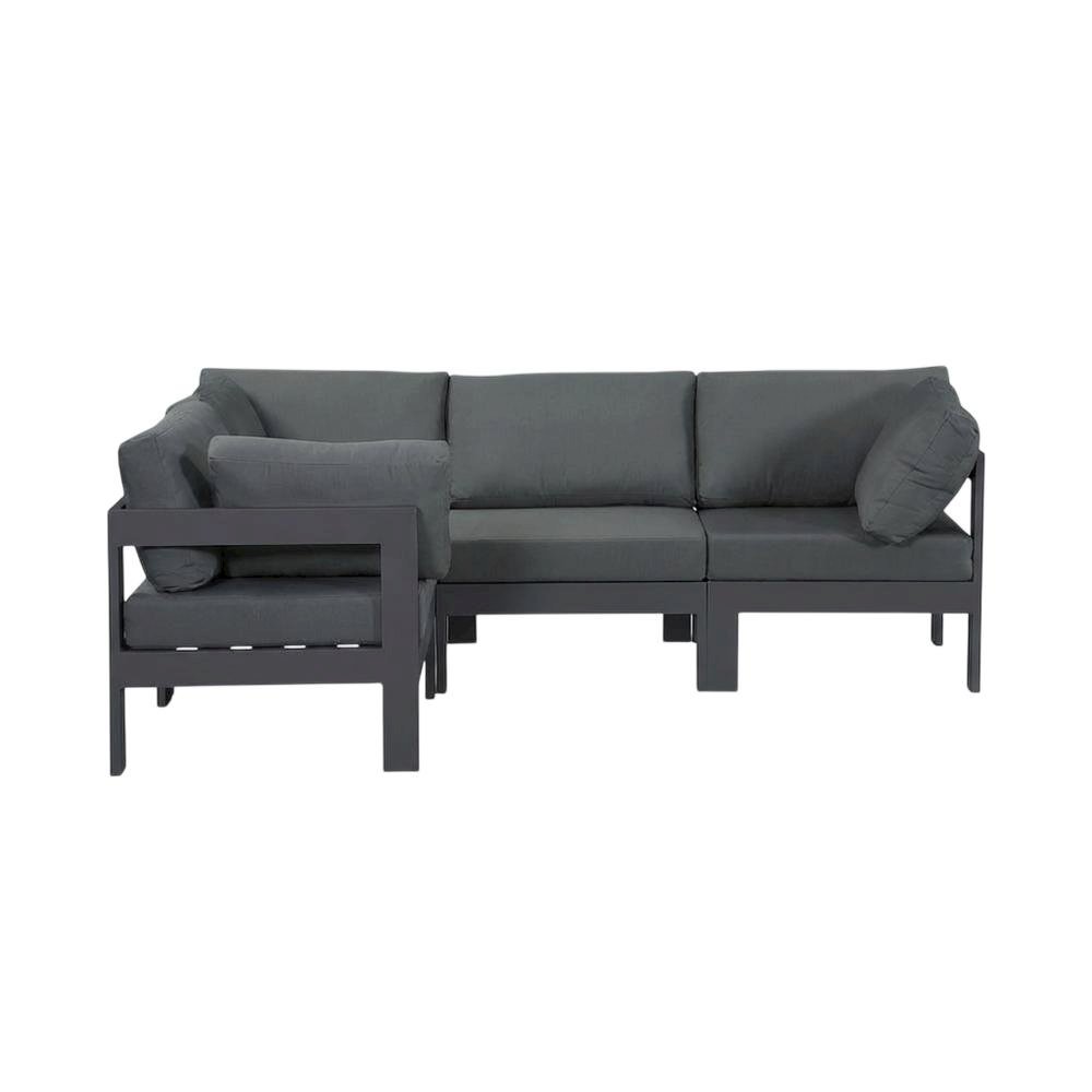 Gray Fabric Outdoor Modular Sectional With Contemporary Style. Picture 4