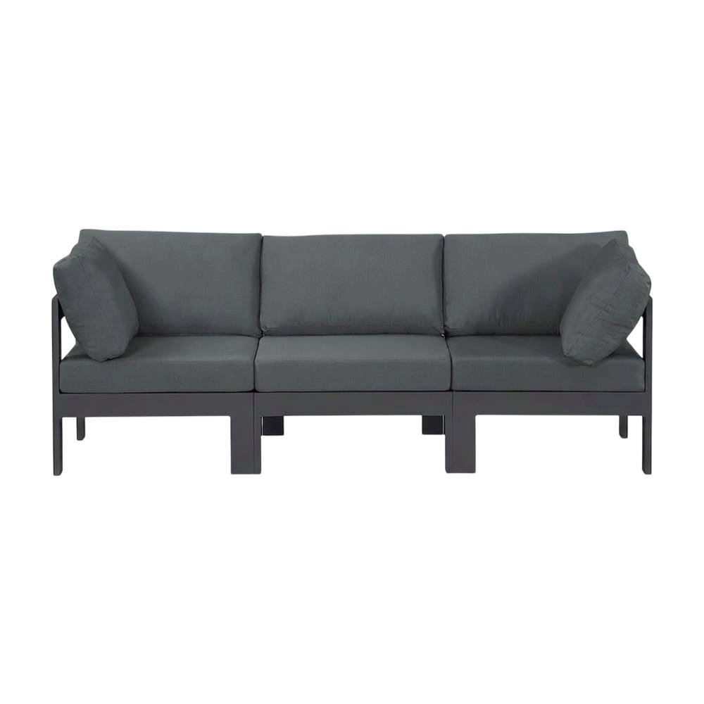 Gray Fabric Outdoor Patio Modular Sectional With Contemporary Style. Picture 4