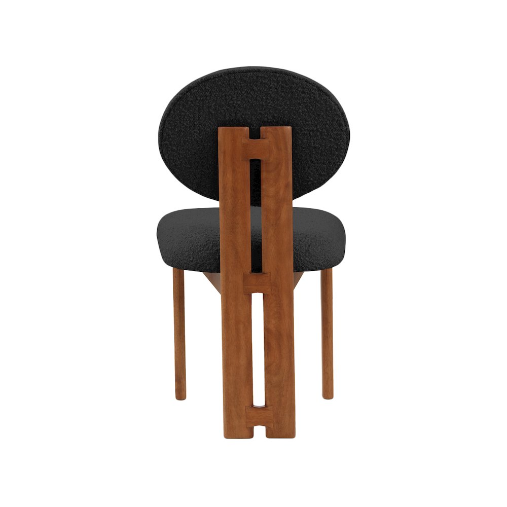 Napa Black Boucle Fabric Dining Chair, Set of 2. Picture 2