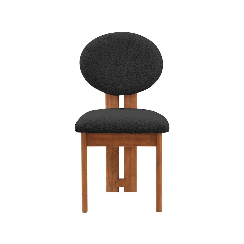 Napa Black Boucle Fabric Dining Chair, Set of 2. Picture 3