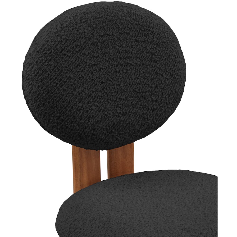 Napa Black Boucle Fabric Dining Chair, Set of 2. Picture 5
