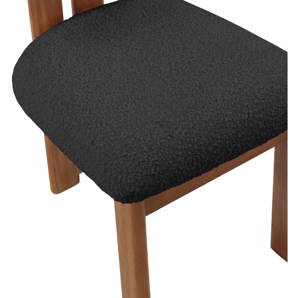 Napa Black Boucle Fabric Dining Chair, Set of 2. Picture 6