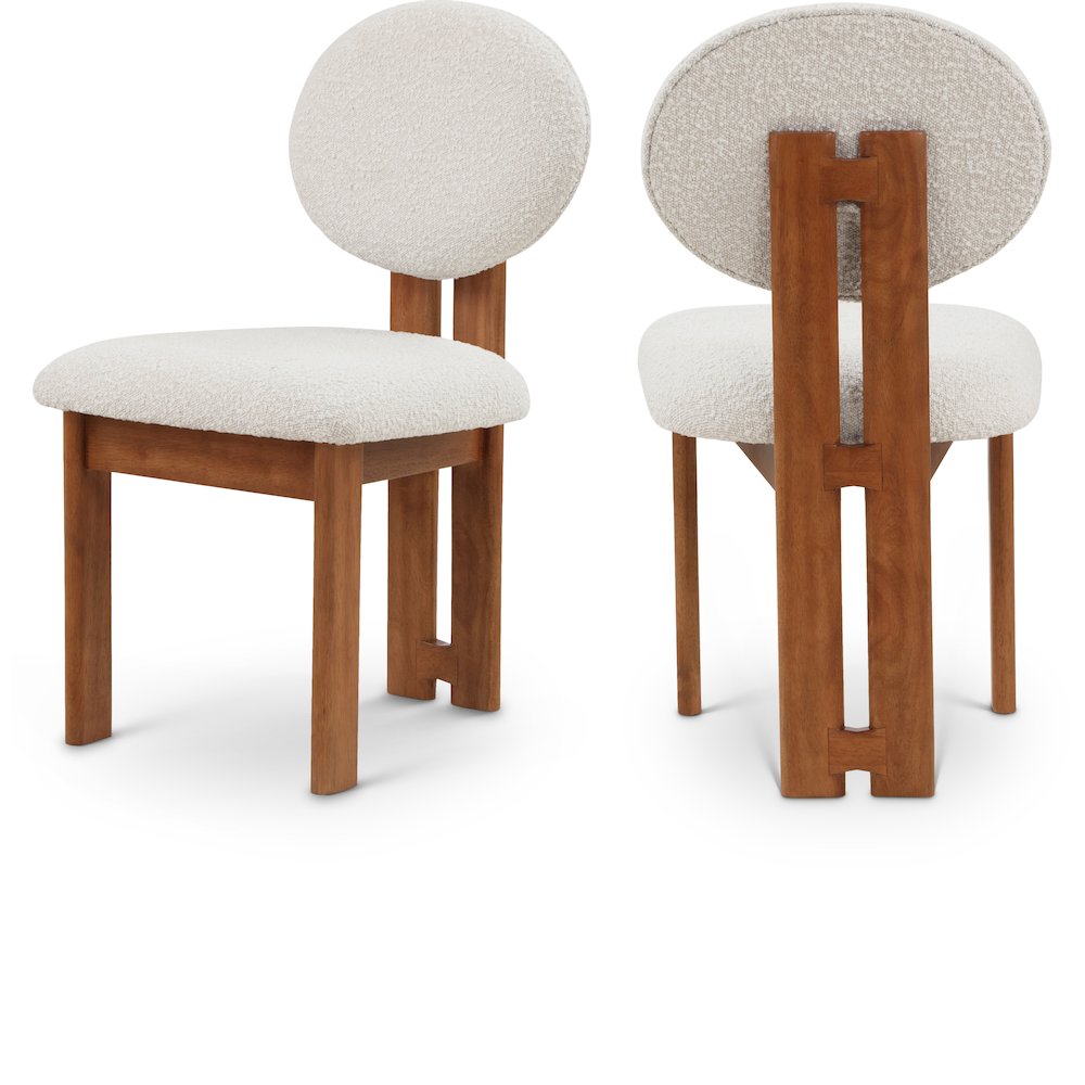 Napa Cream Boucle Fabric Dining Chair, Set of 2. Picture 1