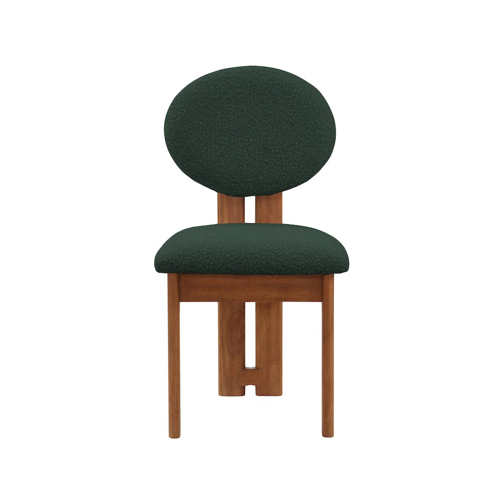 Napa Green Boucle Fabric Dining Chair, Set of 2. Picture 3