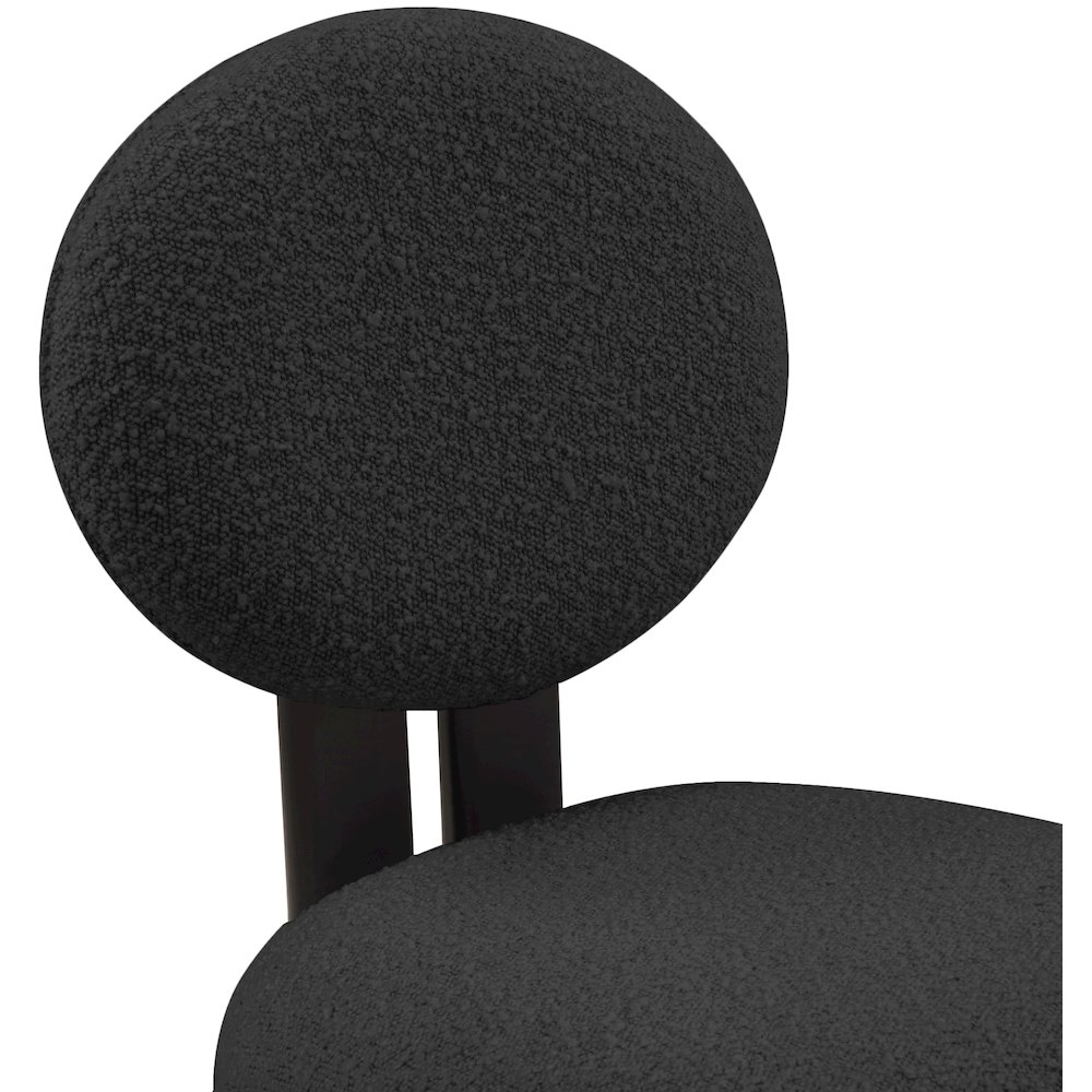 Napa Black Boucle Fabric Dining Chair, Set of 2. Picture 5