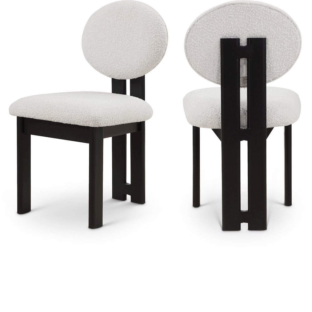 Napa Cream Boucle Fabric Dining Chair, Set of 2. Picture 1