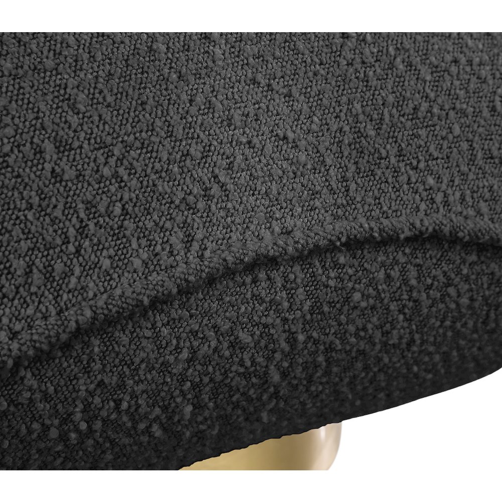 Geneva Black Boucle Fabric Swivel Accent Chair. Picture 6