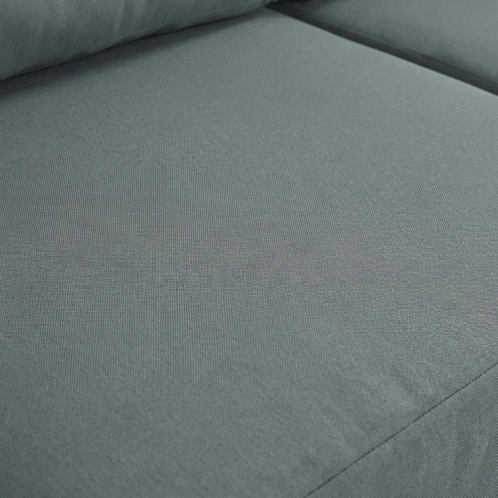 Gray Fabric Outdoor Patio Modular Sofa, Contemporary Style, Cushioned Seating. Picture 5