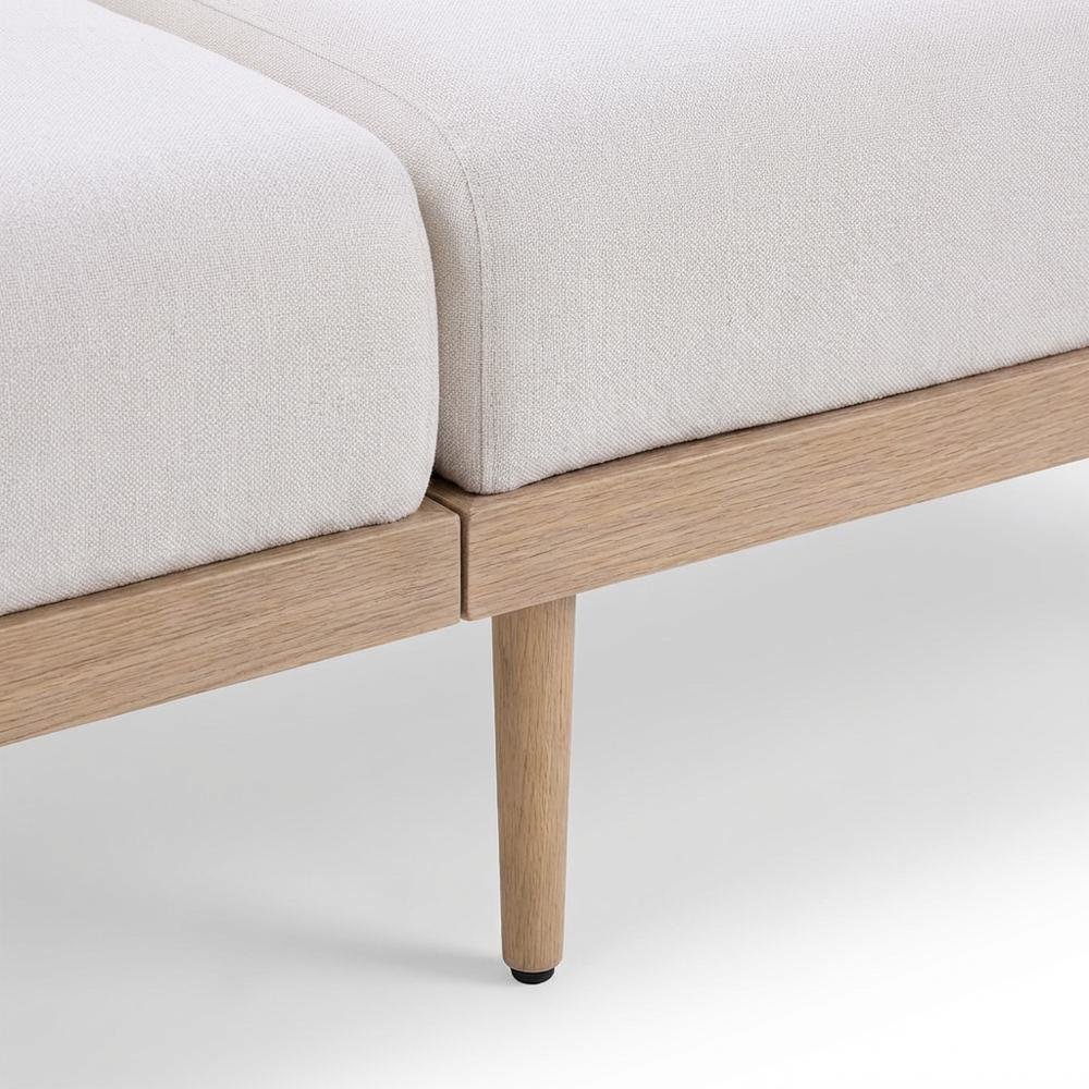 Beige Fabric Outdoor Modular Sofa With Cushions And Contemporary Style. Picture 6