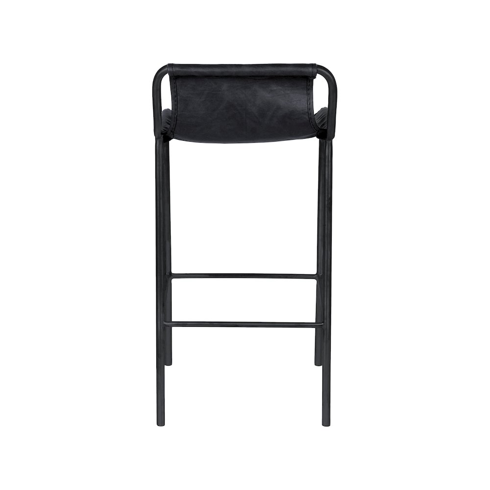 Dax Black Vegan Leather Counter Stool. Picture 2