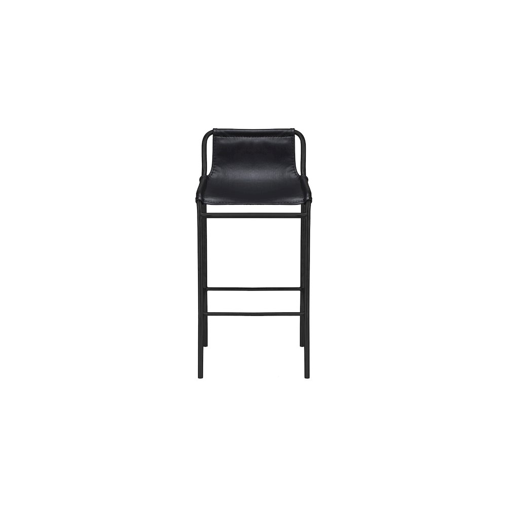 Dax Black Vegan Leather Counter Stool. Picture 3