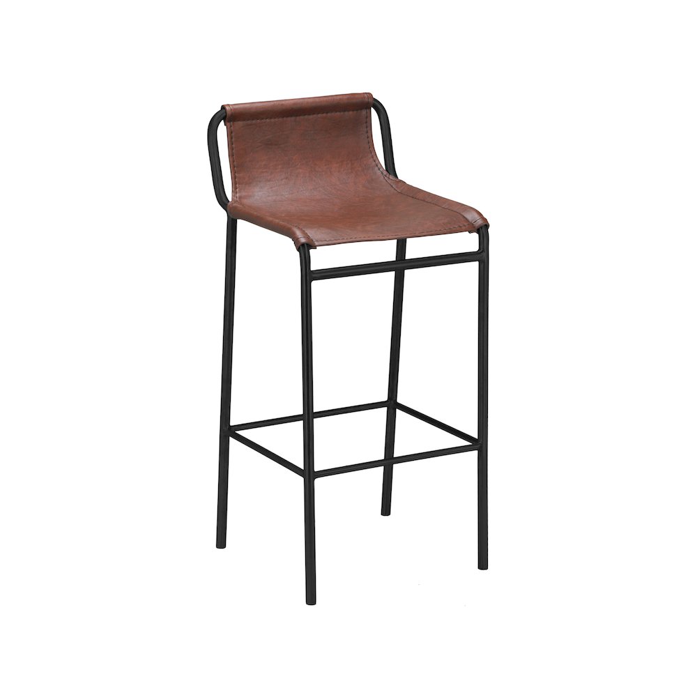 Dax Brown Vegan Leather Counter Stool. Picture 1