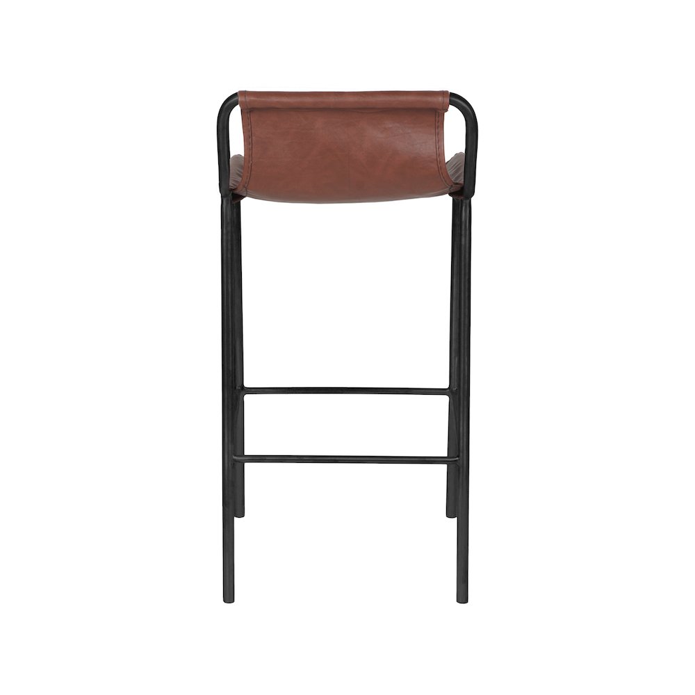 Dax Brown Vegan Leather Counter Stool. Picture 2
