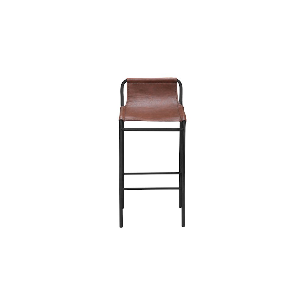 Dax Brown Vegan Leather Counter Stool. Picture 3