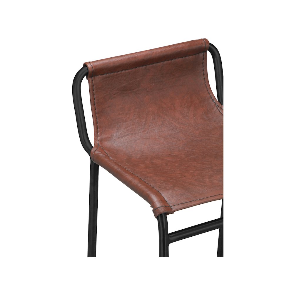 Dax Brown Vegan Leather Counter Stool. Picture 4